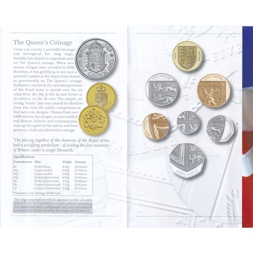 236 - 2012 UK proof set of ten coins by The Royal Mint, black book edition with box, aFDC with some light ... 