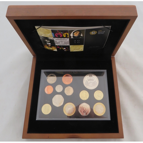 230 - 2010 UK Executive Proof FDC set of thirteen, issued by The Royal Mint, in wooden case with booklet.