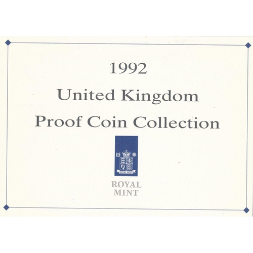 215 - 1992 UK proof cased set of nine coins FDC, issued by The Royal Mint, in blue case with certificate, ... 