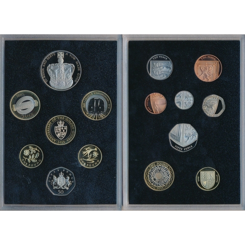 240 - 2013 UK Proof Coin Set Collector Edition (black book) FDC, issued by The Royal Mint, with certificat... 