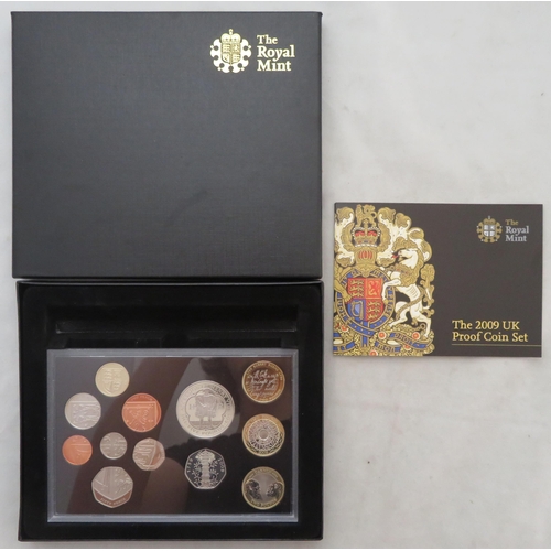 228 - 2009 UK Proof coin set of twelve coins FDC, including Kew Gardens 50p, issued by The Royal Mint, in ... 