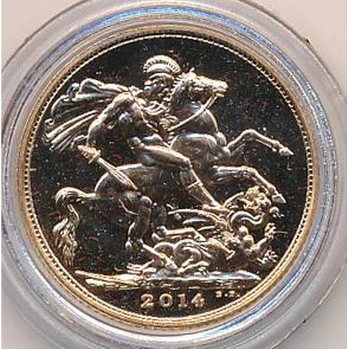 206 - 2014 sovereign uncirculated in plastic capsule and red box.