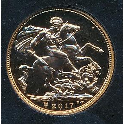 209 - 2017 sovereign uncirculated in plastic capsule.