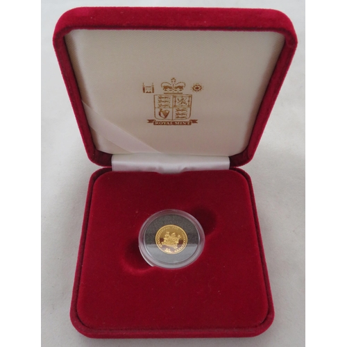 309 - Fiji - 2002 $5 .999 gold proof FDC, in Royal Mint red box of issue with outer red card box, weight 1... 