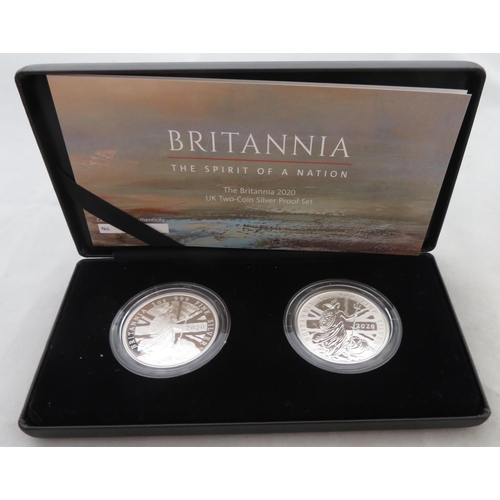 262 - 2020 £2 Britannia silver proof FDC 