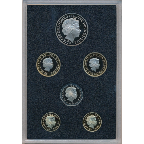 242 - 2014 UK Proof Coin Set Collector Edition (black book) FDC set of fourteen coins, issued by The Royal... 