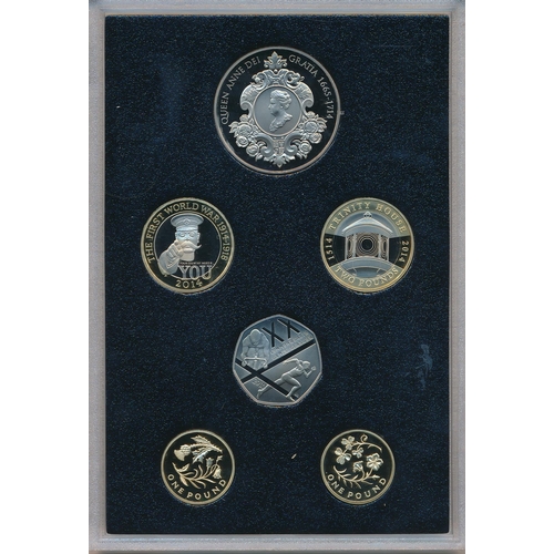 242 - 2014 UK Proof Coin Set Collector Edition (black book) FDC set of fourteen coins, issued by The Royal... 