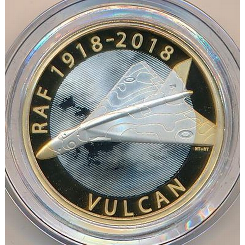 283 - Range of silver proofs FDC with £2 2018 Captain Cook, 2018 RAF Centenary - Spitfire, 2018 RAF Centen... 