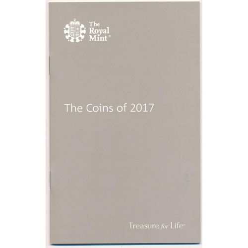 255 - 2017 UK Proof coin set of five coins FDC Commemorative Edition, black book edition with slip case, i... 