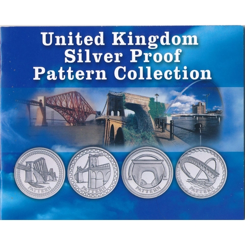 224 - 2003 £1 Bridges silver proof FDC Pattern set of four, issued by The Royal Mint in case of issue with... 