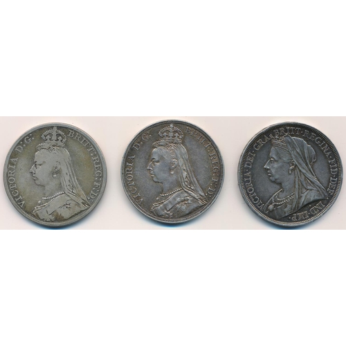 347 - World Coins - 19th and 20th Century range in mixed condition with GB crowns 1889 (2), 1893, shilling... 