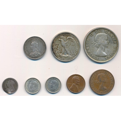 347 - World Coins - 19th and 20th Century range in mixed condition with GB crowns 1889 (2), 1893, shilling... 