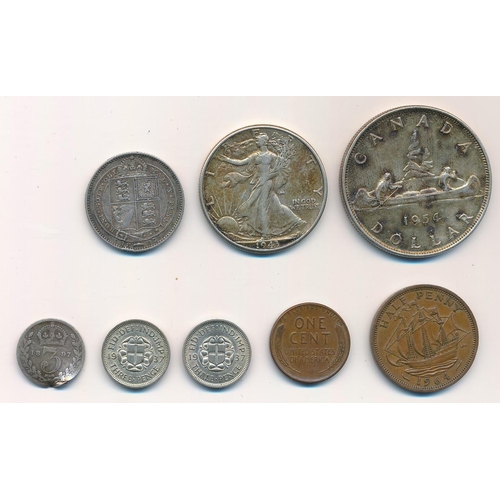 347 - World Coins - 19th and 20th Century range in mixed condition with GB crowns 1889 (2), 1893, shilling... 