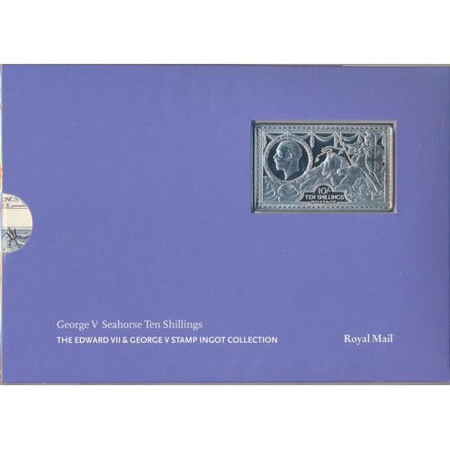 112 - The Edward VII & George V Stamp Ingot Collection set of six sterling silver stamp ingot replicas, wi... 