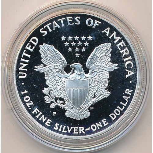 336 - USA - Silver Eagle proof dollars FDC with 1994, 1995, 1996, 1997,  1998 and 1999, all in boxes of is... 