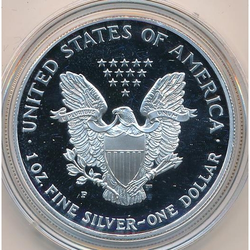 336 - USA - Silver Eagle proof dollars FDC with 1994, 1995, 1996, 1997,  1998 and 1999, all in boxes of is... 