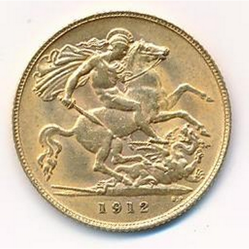 183 - 1912 half sovereign fine.