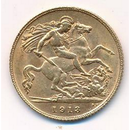 184 - 1913 half sovereign fine.