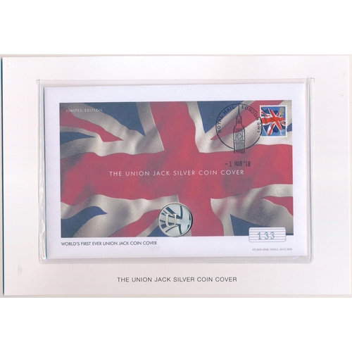 289 - Range of stamp and silver coin covers, with selection in Westminster leatherette folders including s... 