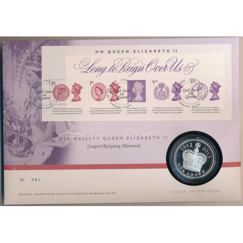 289 - Range of stamp and silver coin covers, with selection in Westminster leatherette folders including s... 