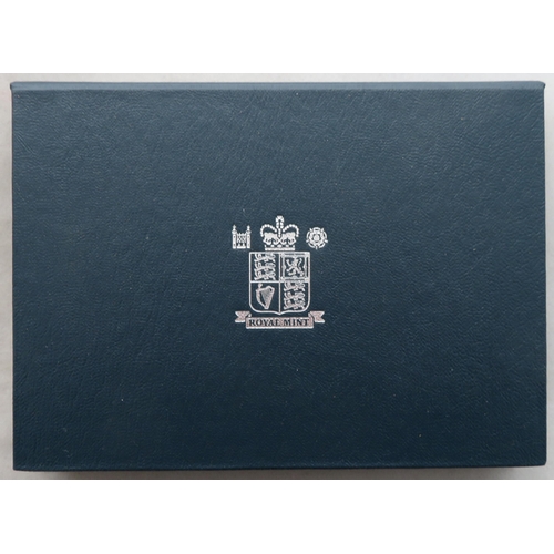 216 - 1992 UK proof cased set of nine coins FDC, with dual date EEC 50p, issued by The Royal Mint, in blue... 