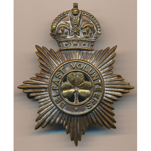 49 - The Belfast Volunteers WWI Cap Badge.