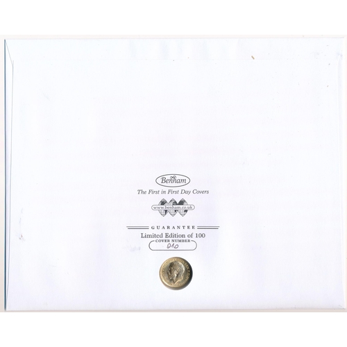 181 - 1912 Gold Sovereign in Specialist Benham cover with certificate. Struck the Year the Titanic sank wi... 