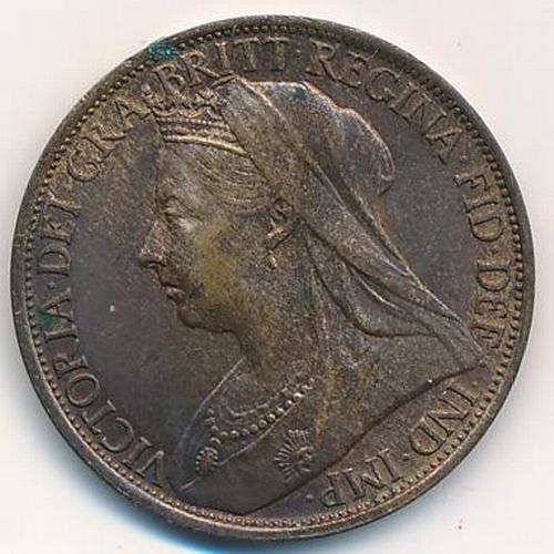 147 - 1895 penny extremely fine, good lustre. Spot of verdigris to 12 o'clock on obverse.