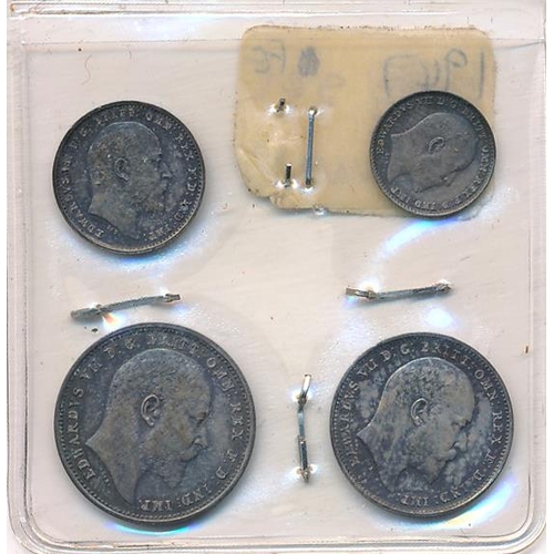 153 - 1905 Edward VII set of Maundy Money comprising of a 1d, 2d, 3d and 4d. Coins are uncirculated and to... 