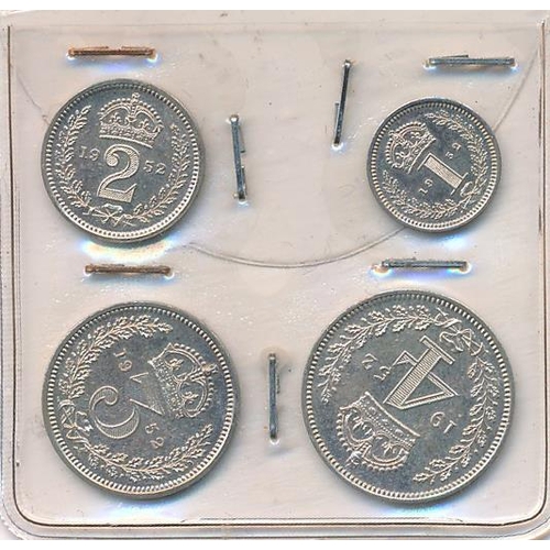 158 - George VI 1952 Maundy Money set comprising of 1d, 2d, 3d and 4d. Uncirculated.