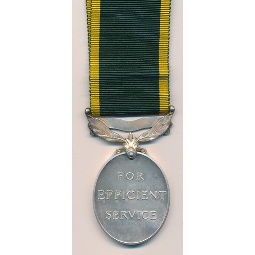 40 - George VI Territorial Efficiency medal, awarded to Lt (Lieutenant) E.A. Cheeseman. Royal Artillery. ... 