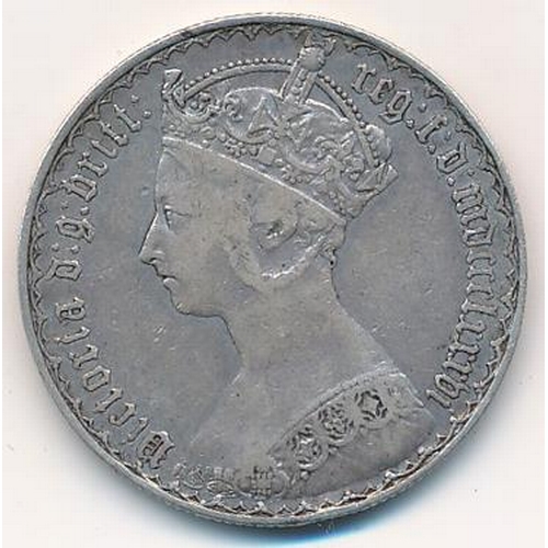 146 - 1886 Gothic Florin fine.