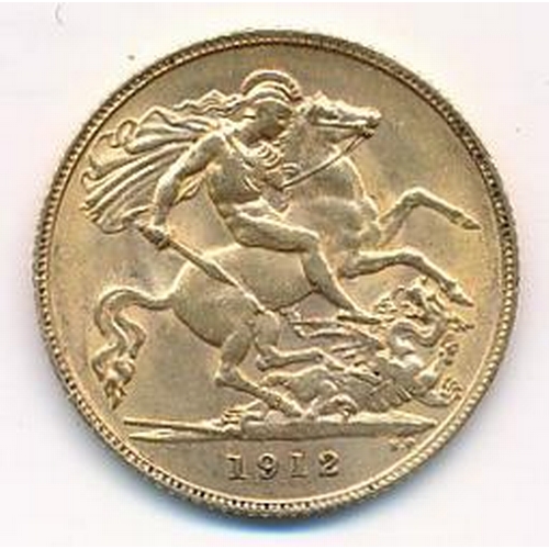 182 - 1912 half sovereign fine.