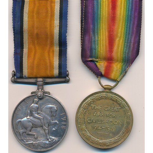 23 - First World War BWM & Victory medal to 111994 Pnr (Pioneer) Richard Cowley, with copied MIC. Royal E... 