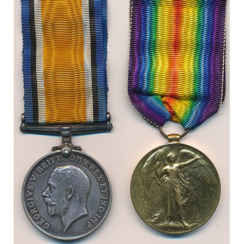 24 - First World War BWM & Victory medal to R-19036 Pte (Private) Edward J Cooke, with copied MIC. Kings ... 