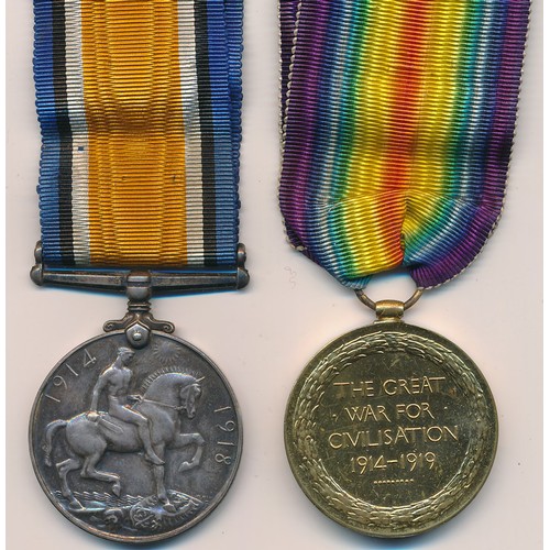 24 - First World War BWM & Victory medal to R-19036 Pte (Private) Edward J Cooke, with copied MIC. Kings ... 