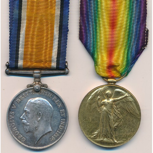 25 - First World War BWM & Victory medal to M2-181150 Pte (Private) Frederick Roberts, with copied MIC. A... 