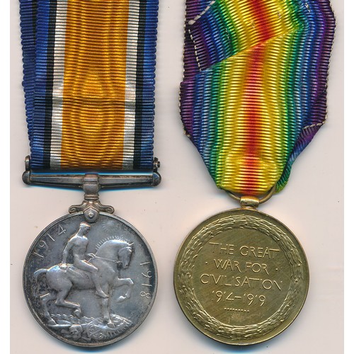 25 - First World War BWM & Victory medal to M2-181150 Pte (Private) Frederick Roberts, with copied MIC. A... 