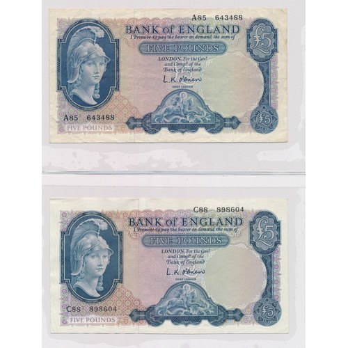 369 - Range of English banknotes (14), generally very fine to uncirculated with £20 Gill 08U, £10 Hollom A... 