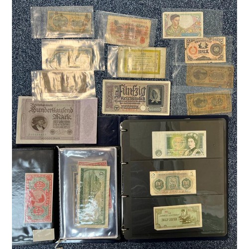 371 - Worldwide range of banknotes, in very mixed condition, with examples from Cayman Islands, China, Fij... 