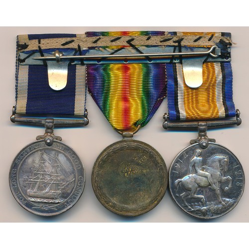 31 - First World War Royal Navy medal group to J. 91726 J. Bateman including Victory (well-worn on revers... 