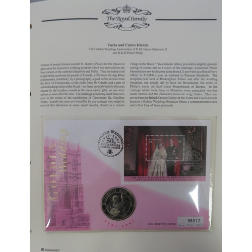 290 - ‘The Golden Wedding Anniversary of HM Queen Elizbeth II and HRH Prince Phillip 1947-1997’ coin cover... 