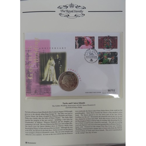 290 - ‘The Golden Wedding Anniversary of HM Queen Elizbeth II and HRH Prince Phillip 1947-1997’ coin cover... 