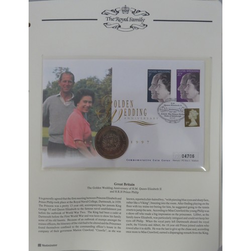 290 - ‘The Golden Wedding Anniversary of HM Queen Elizbeth II and HRH Prince Phillip 1947-1997’ coin cover... 