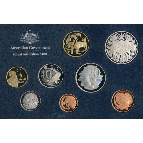 299 - Australia - A 2006 eight coin proof set commemorating 40 years of decimal currency.  A 2002 'Year of... 