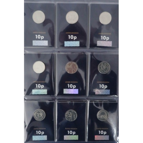 284 - The A-Z of Great Britain 10p Collection, all 26 uncirculated on card, with completer medallion, in C... 