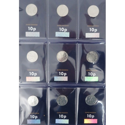 284 - The A-Z of Great Britain 10p Collection, all 26 uncirculated on card, with completer medallion, in C... 