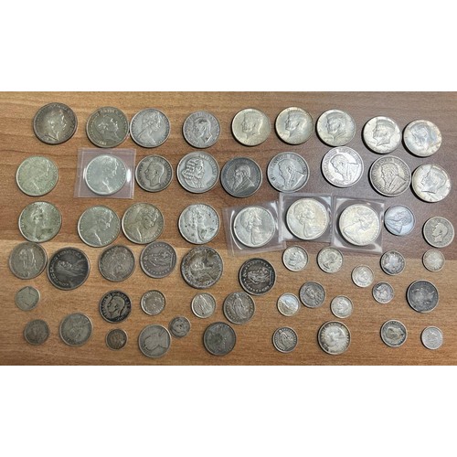 344 - World Coins - 19th and 20th Century World silver coins (100+), in mixed condition, with ranges from ... 