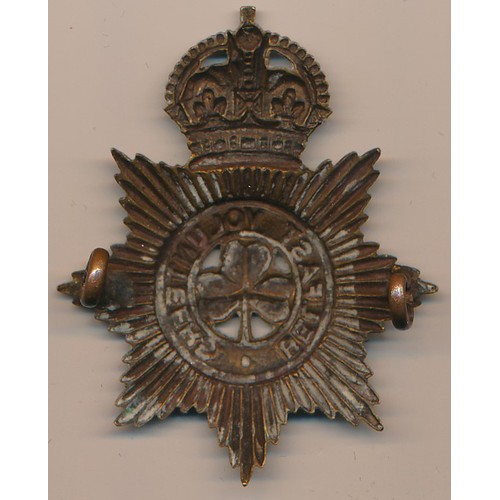 49 - The Belfast Volunteers WWI Cap Badge.