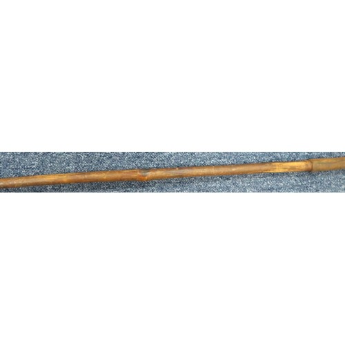 52 - Range of interesting native spears, largest head 42cm long and 13cm wide, 235cm overall length. Head... 